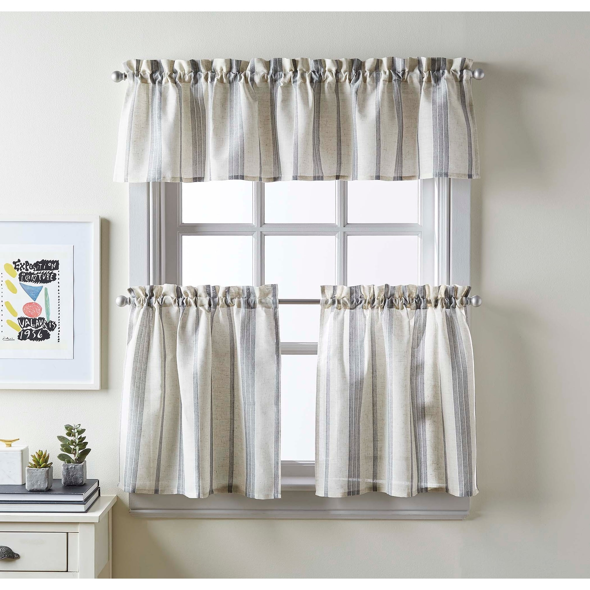 McKenzie Valance and Tier Pair Curtain Collection 14 in. Valance