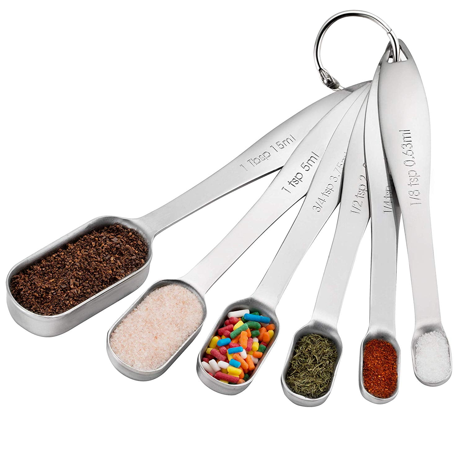 Measuring spoons, measuring cups and spoons set, measuring spoons and cups,teaspoon measuring spoons, Set of 6