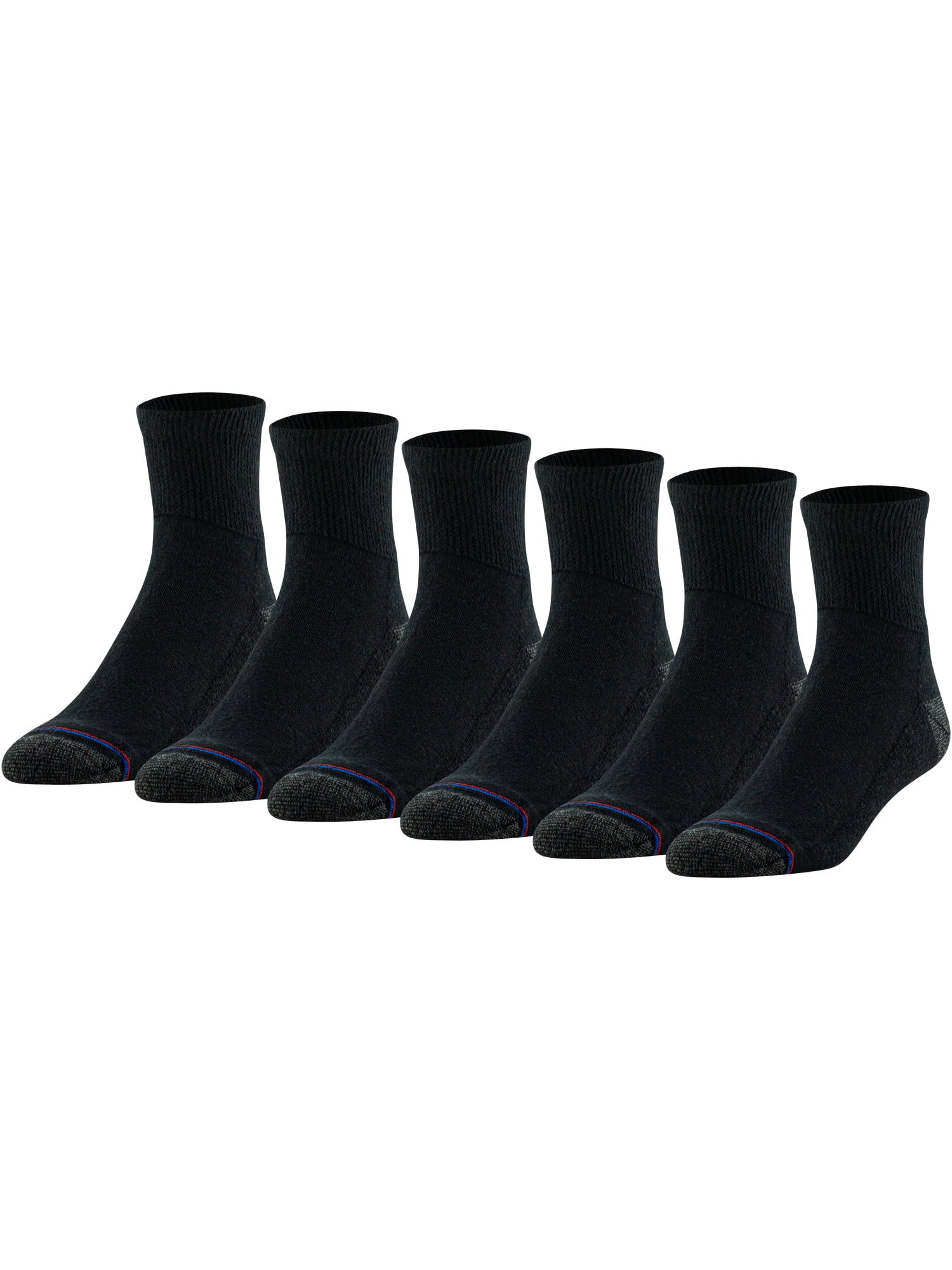 MediPeds Men's Non-Binding Ankle Socks, 6-Pairs Extended Sizes
