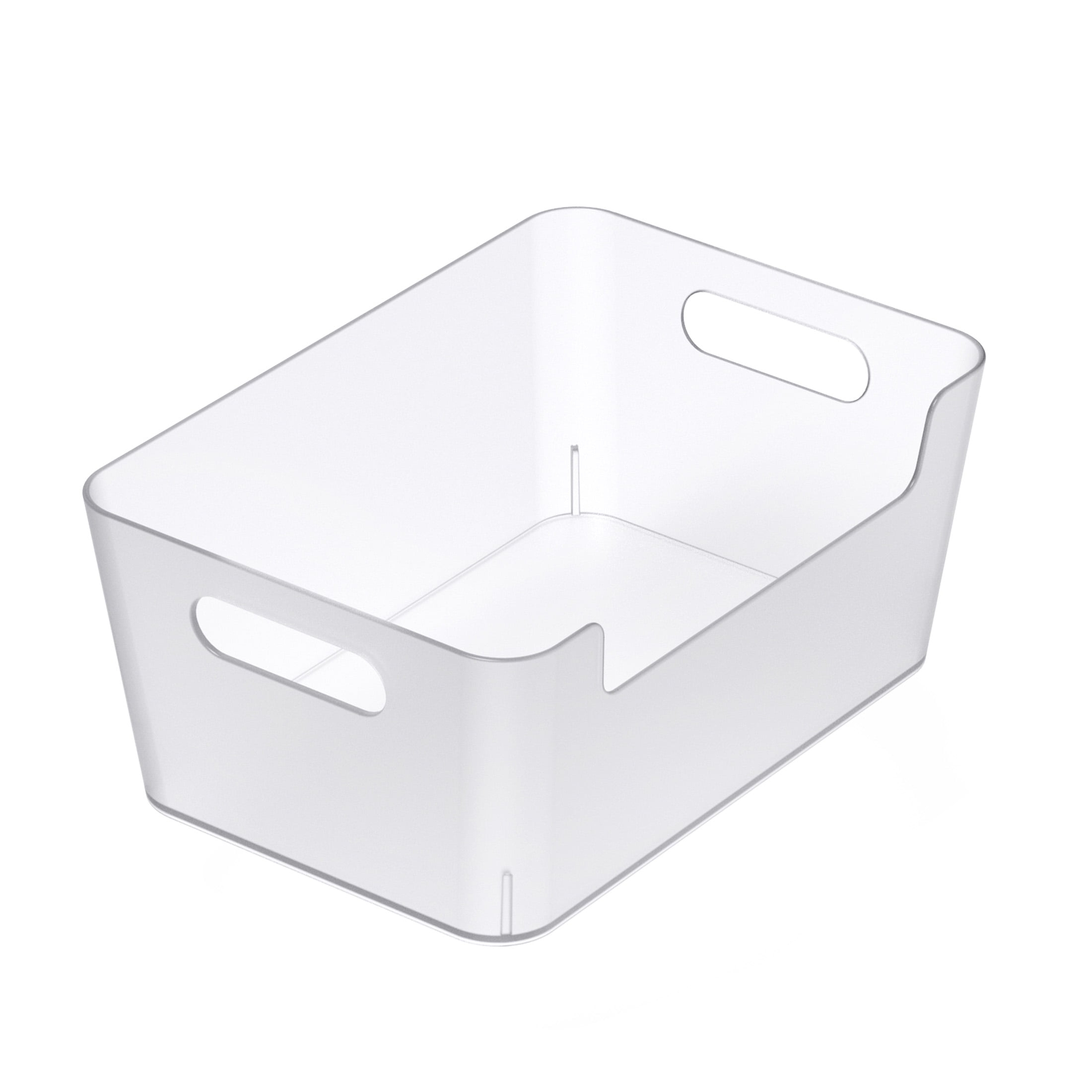 Medium Clear Open Storage Bin by Simply Tidy - Plastic Organizer with Built-In Handles for Craft Supplies - Office - & Home Storage - 1 Pack