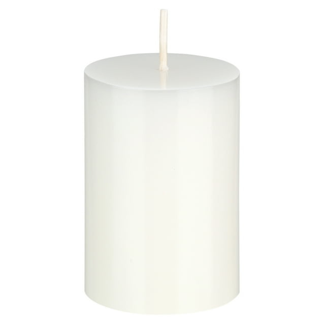 Mega 2" x 3"Unscented Round Pillar Candle, White