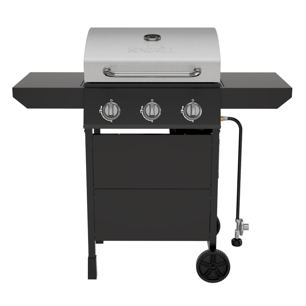 Nexgrill 3-Burner Black and Stainless Steel Propane Gas Grill