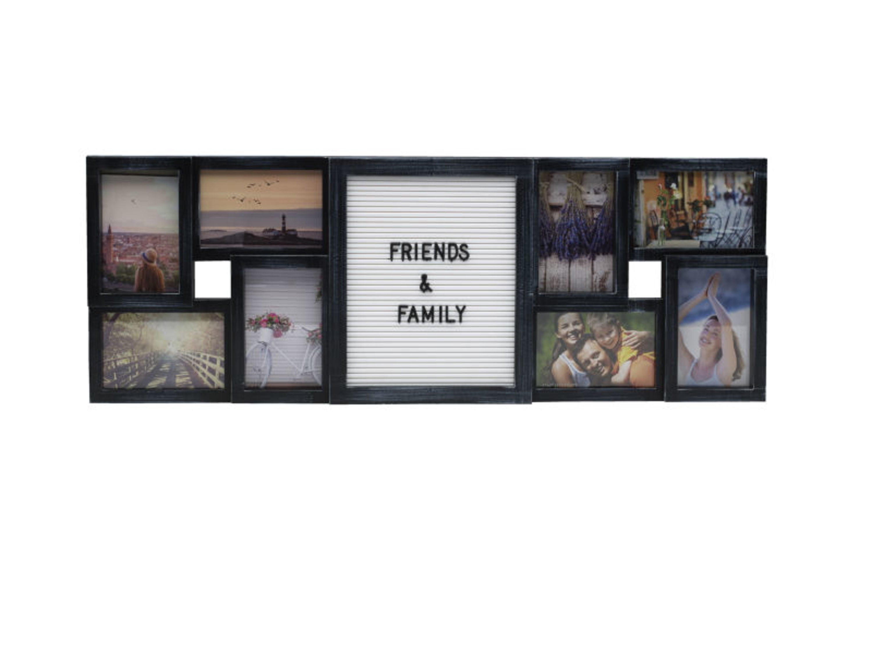 Melannco 8-Opening 4 x 6/6 x 4 Distressed Collage Picture Frame 8 Count