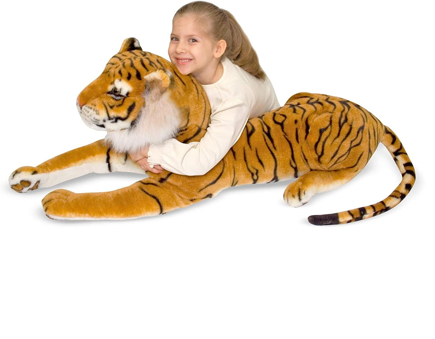 Melissa & Doug Giant Tiger - Lifelike Stuffed Animal, Over 5 Feet Long (Includes Tail)