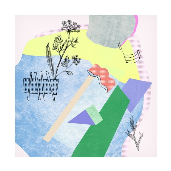 Melissa Wang 'Flower Field I' Canvas Art