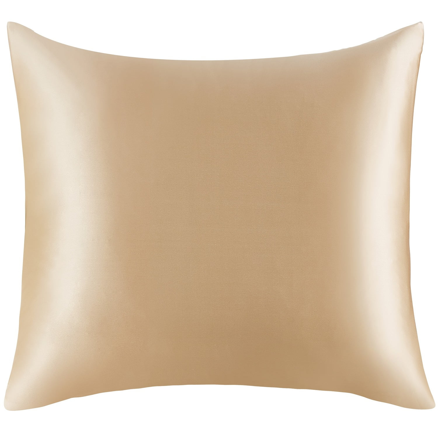 Mellanni Gold Silk Throw Pillow Cover in Gift Box, Mulberry Silk, 18x18, 1 Count