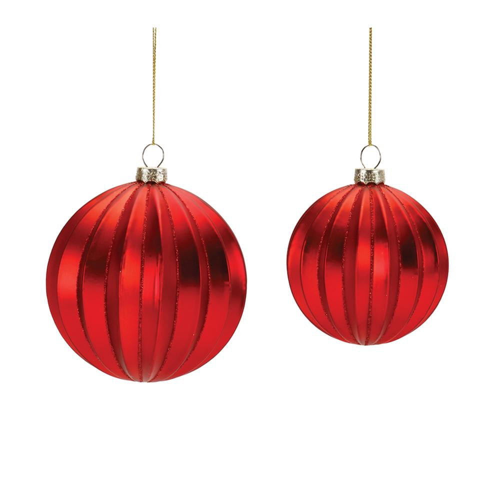 Melrose International LLC Ball Ornament (Set of 6) 3"D, 4"D Glass