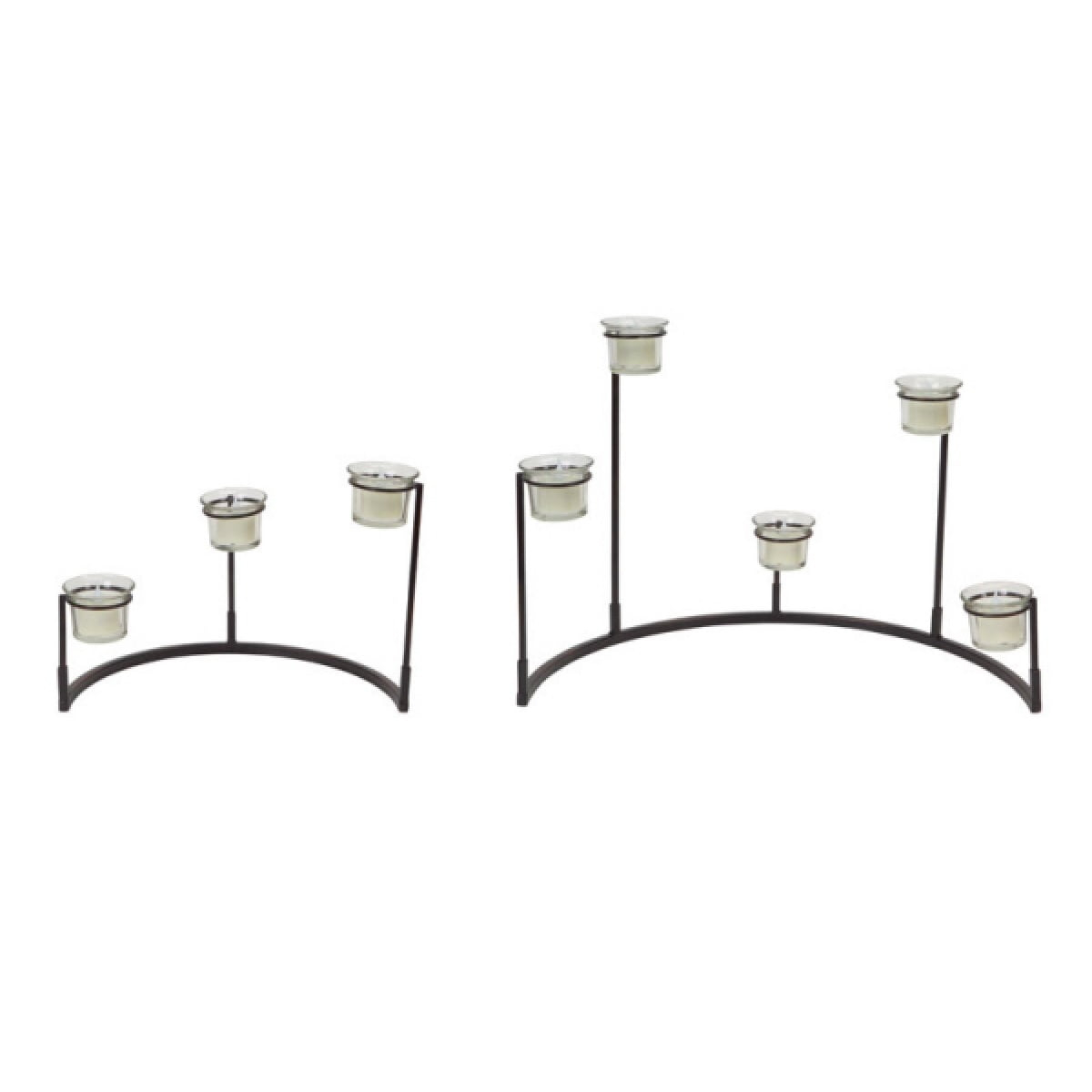 Melrose Set of 4 Multi-Level Votive Candle Holder Stands 12"