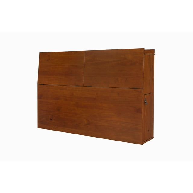Memomad Cama Bali - Plataforma de Almacenamiento King Marco de Cama de Madera Resistente con Cajones y Más - Madera de Pino Macizo - sin Ruido - No Necesita Somier - Listones de Madera Incluidos (Cama Tamaño King, Madera Marrón Roble)