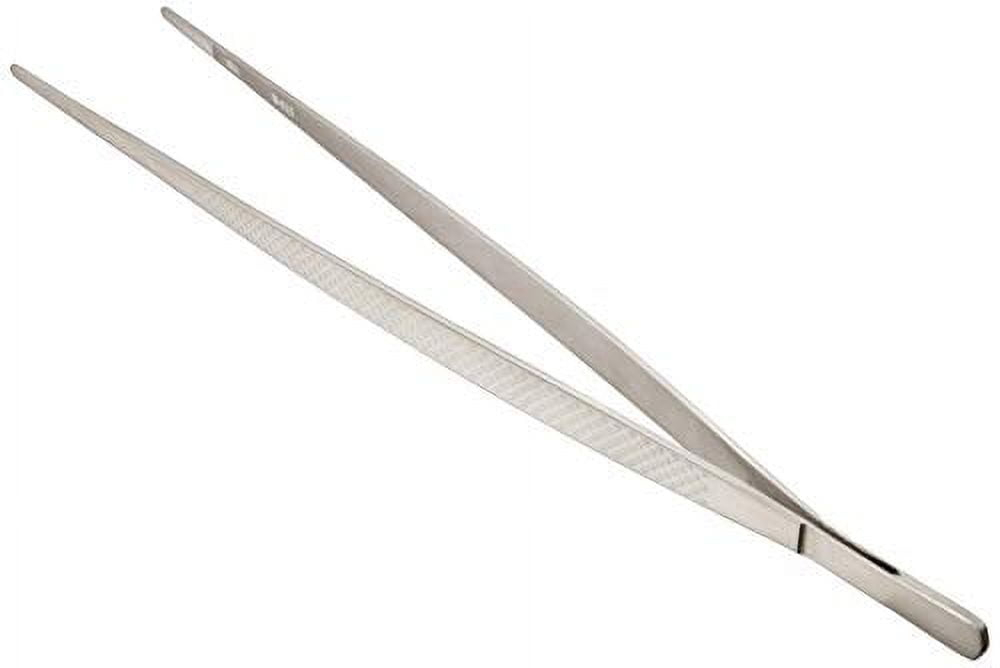Mercer Culinary Straight Precision Plus Chef Plating Tong, 11-3/4 Inch, Stainless
