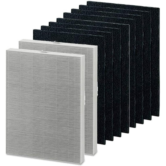 Merchandise Mecca Replacement 2 HEPA Air Filters and 8 Carbon Pre-Filters Compatible with Fellowes AeraMax 200 Purifier Model 190/200/DB55/DX55. Compared to Part 9287101