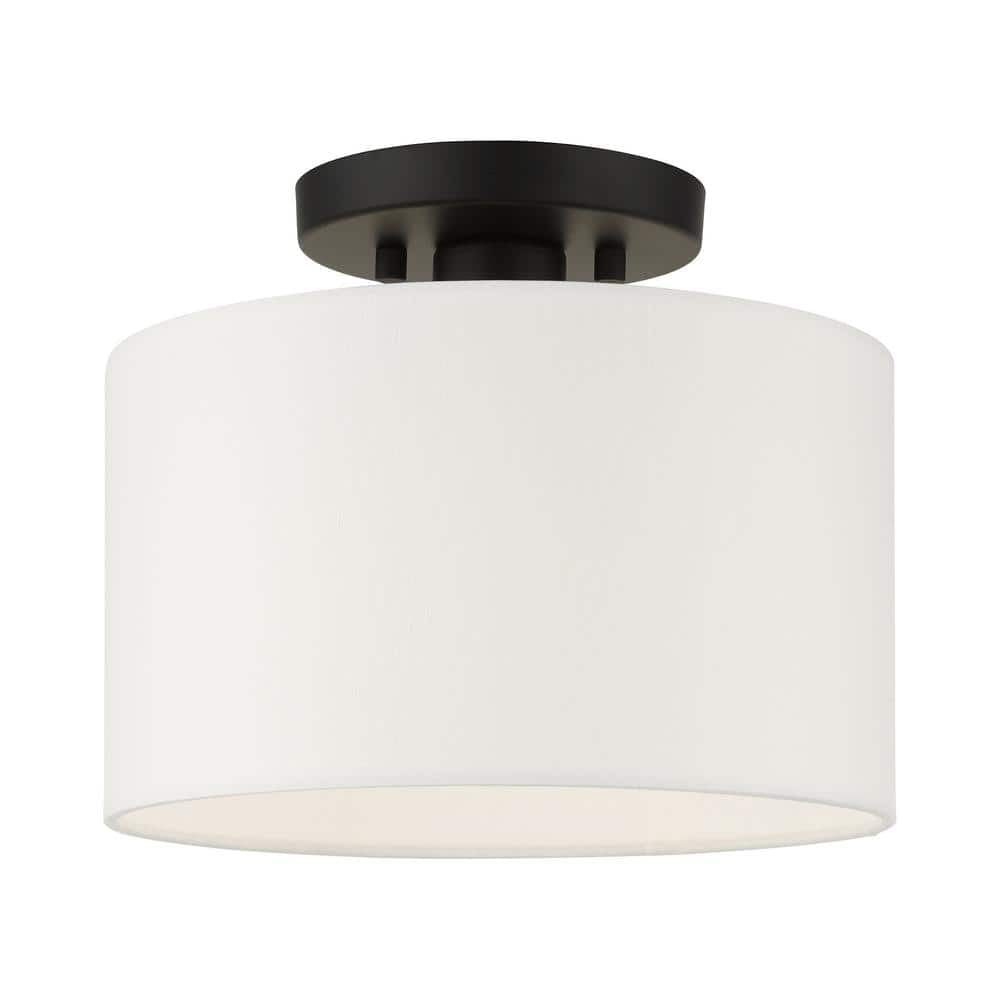 Livex Lighting Clark 1 - Light Semi-Flush Mount in  Black