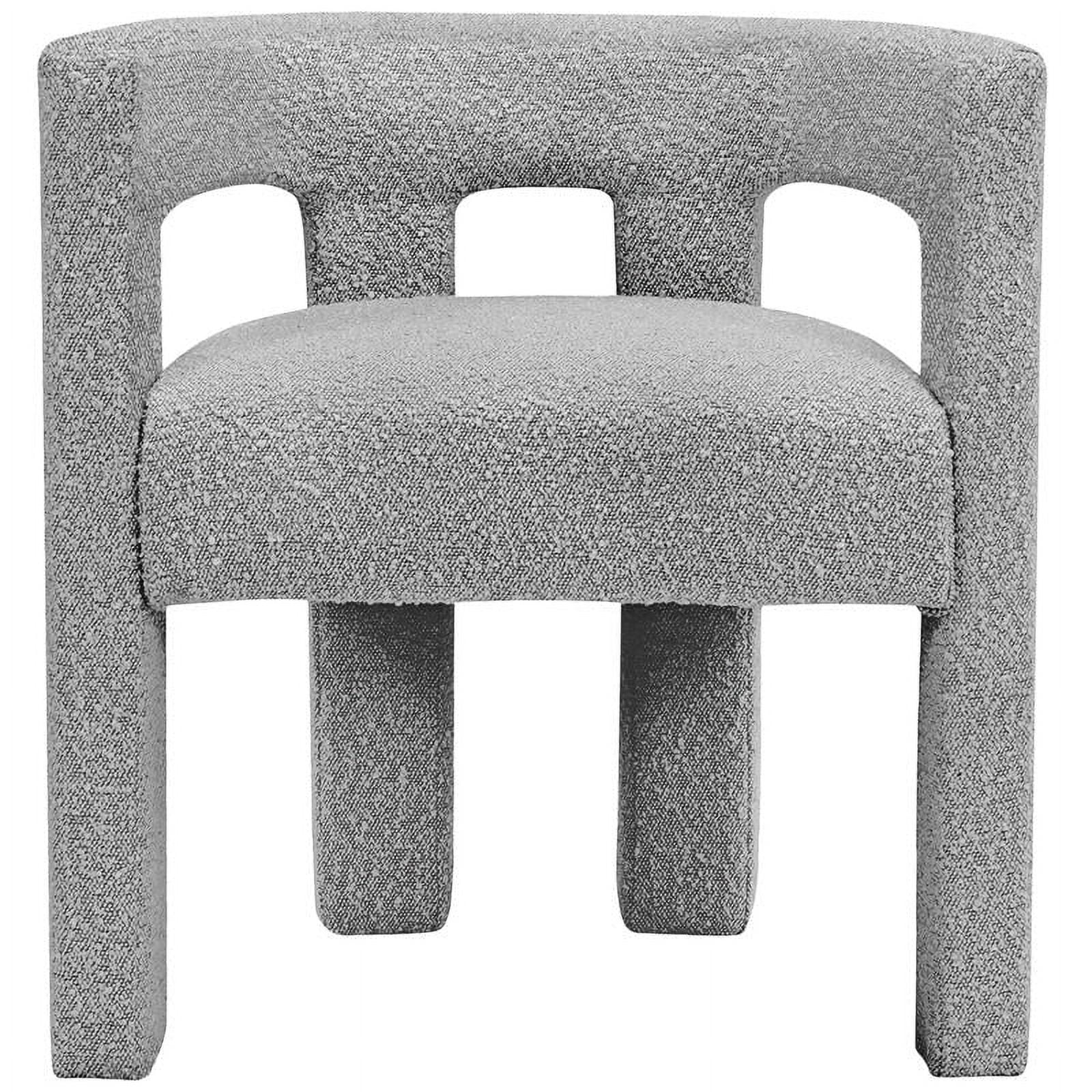 Meridian Furniture Athena Grey Boucle Fabric Accent/Dining Chair