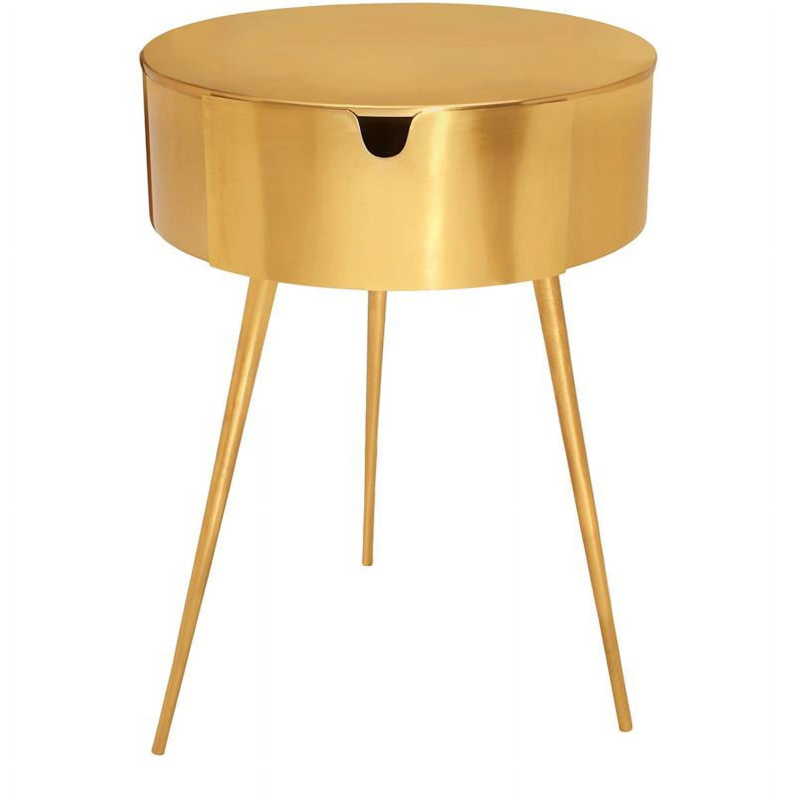 Meridian Furniture Bali Gold Metal Nightstand