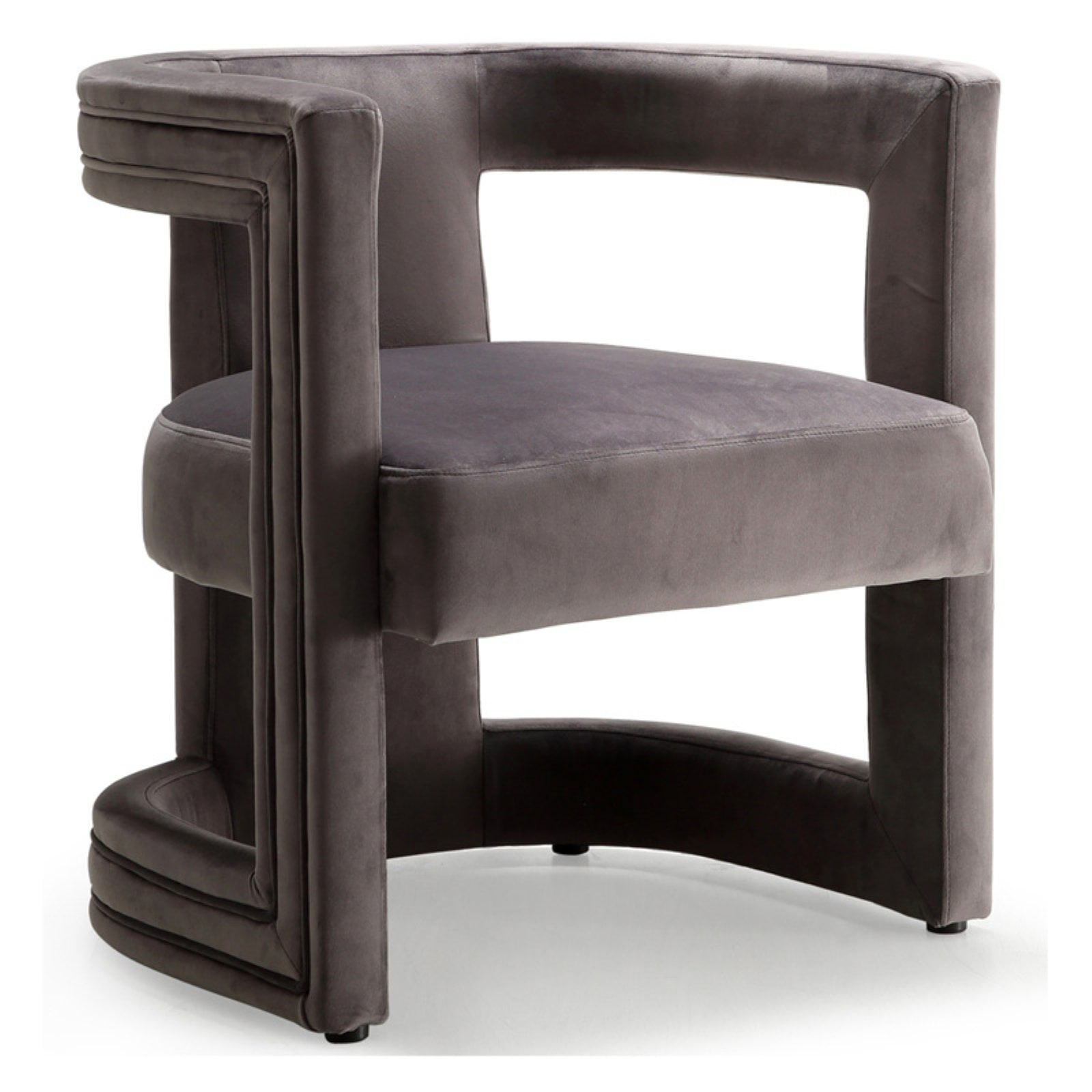 Meridian Furniture Blair Gray Velvet Accent Chair