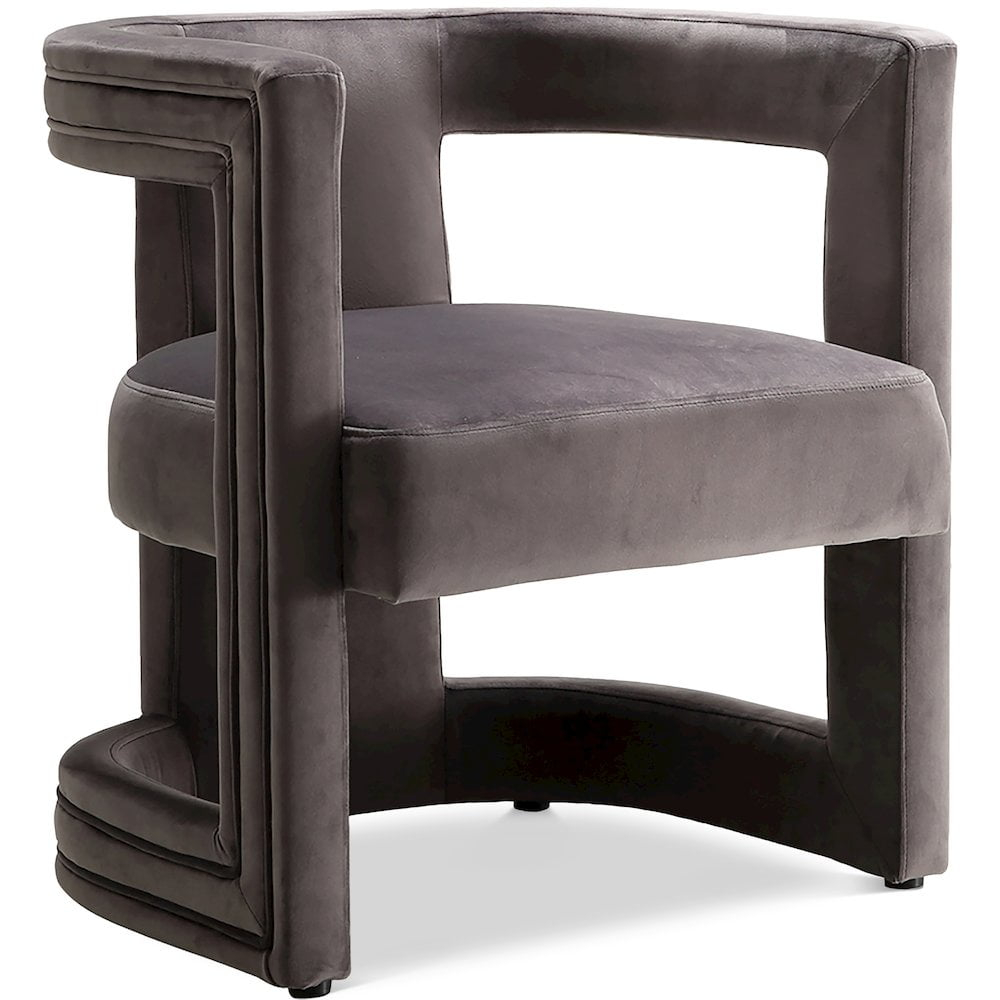 Meridian Furniture Blair Gray Velvet Accent Chair