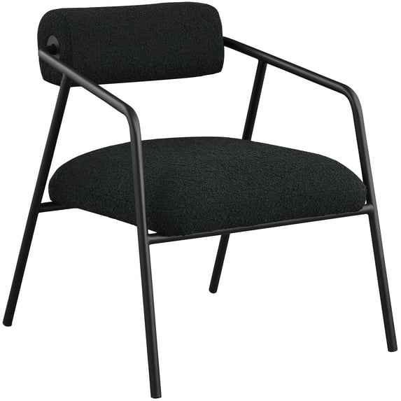 Meridian Furniture Carly Black Boucle Fabric Accent Chair