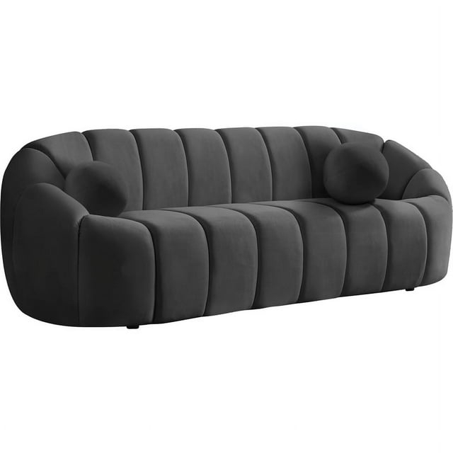 Meridian Furniture Elijah Grey Velvet Sofa