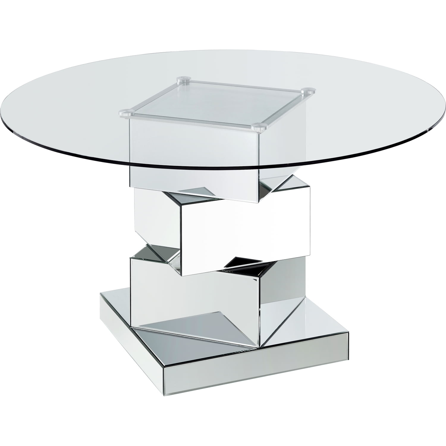 Homestock Asian Aesthetics Chrome Dining Table