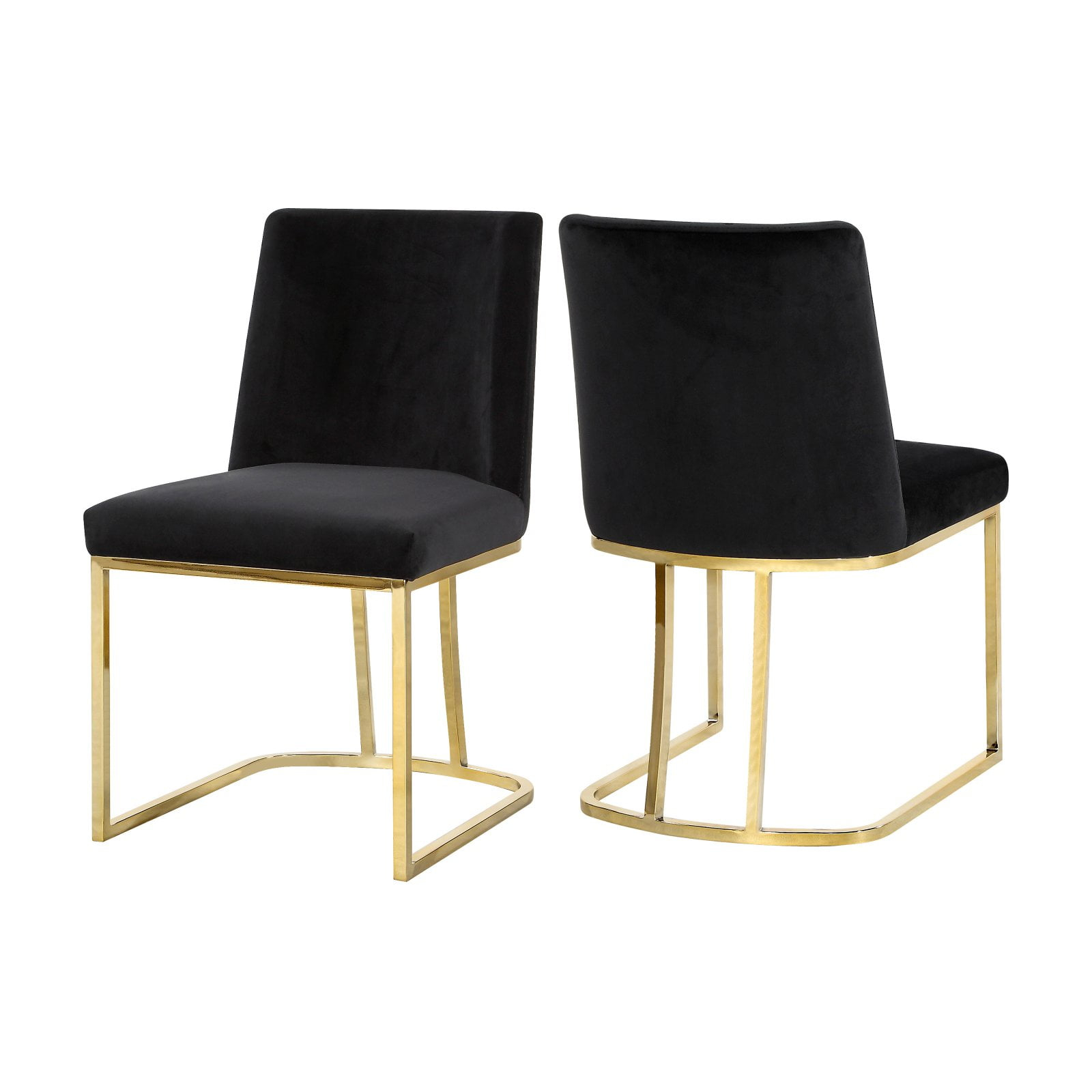Meridian Furniture Heidi Black Velvet Dining Chair (Set of 2)