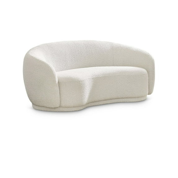 Meridian Furniture Hyde Modern Boucle Loveseat, Cream