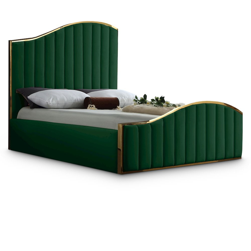 Meridian Furniture Jolie Contemporary Metal Platform Bed, Queen/Full, Green
