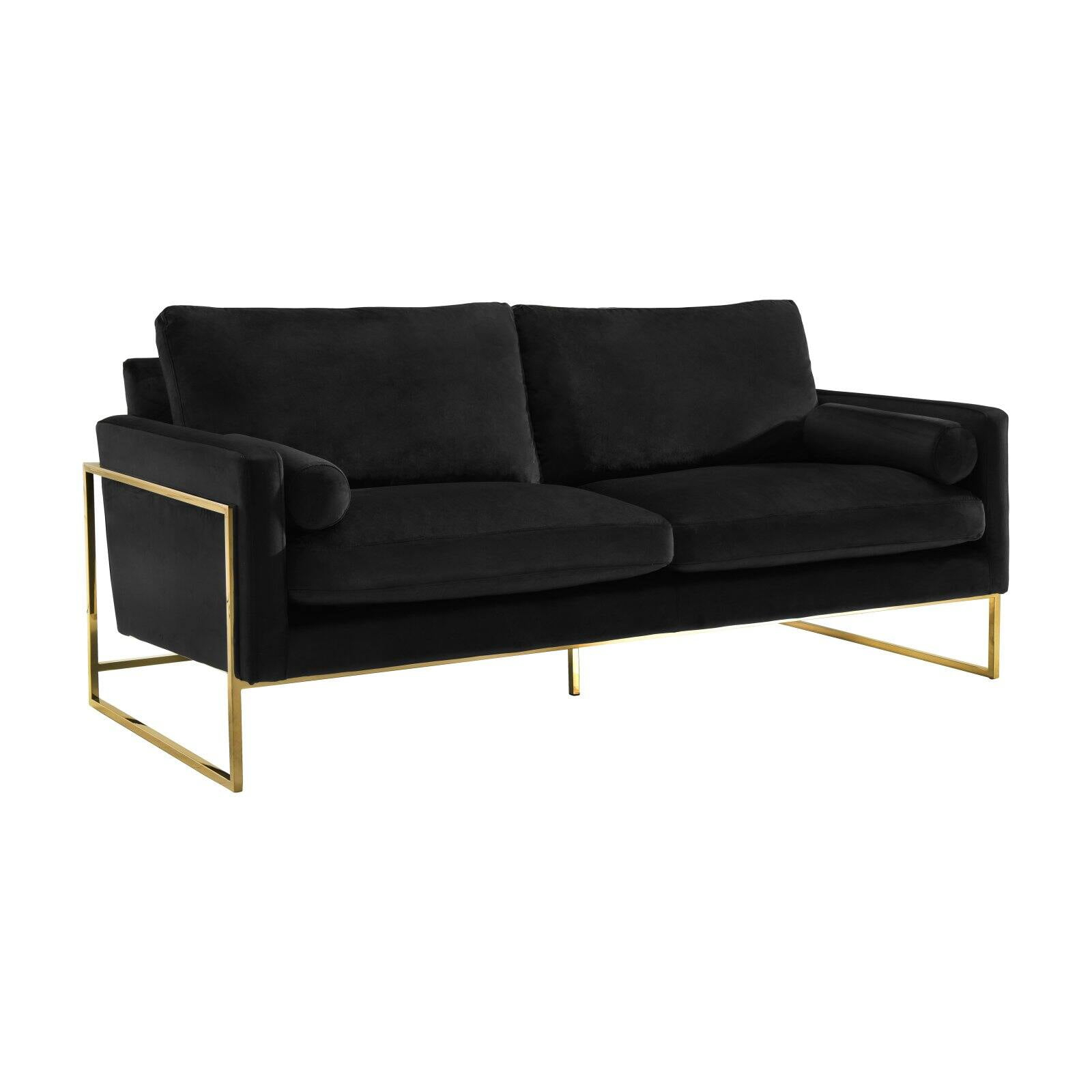 Meridian Furniture Mila Black Velvet Sofa