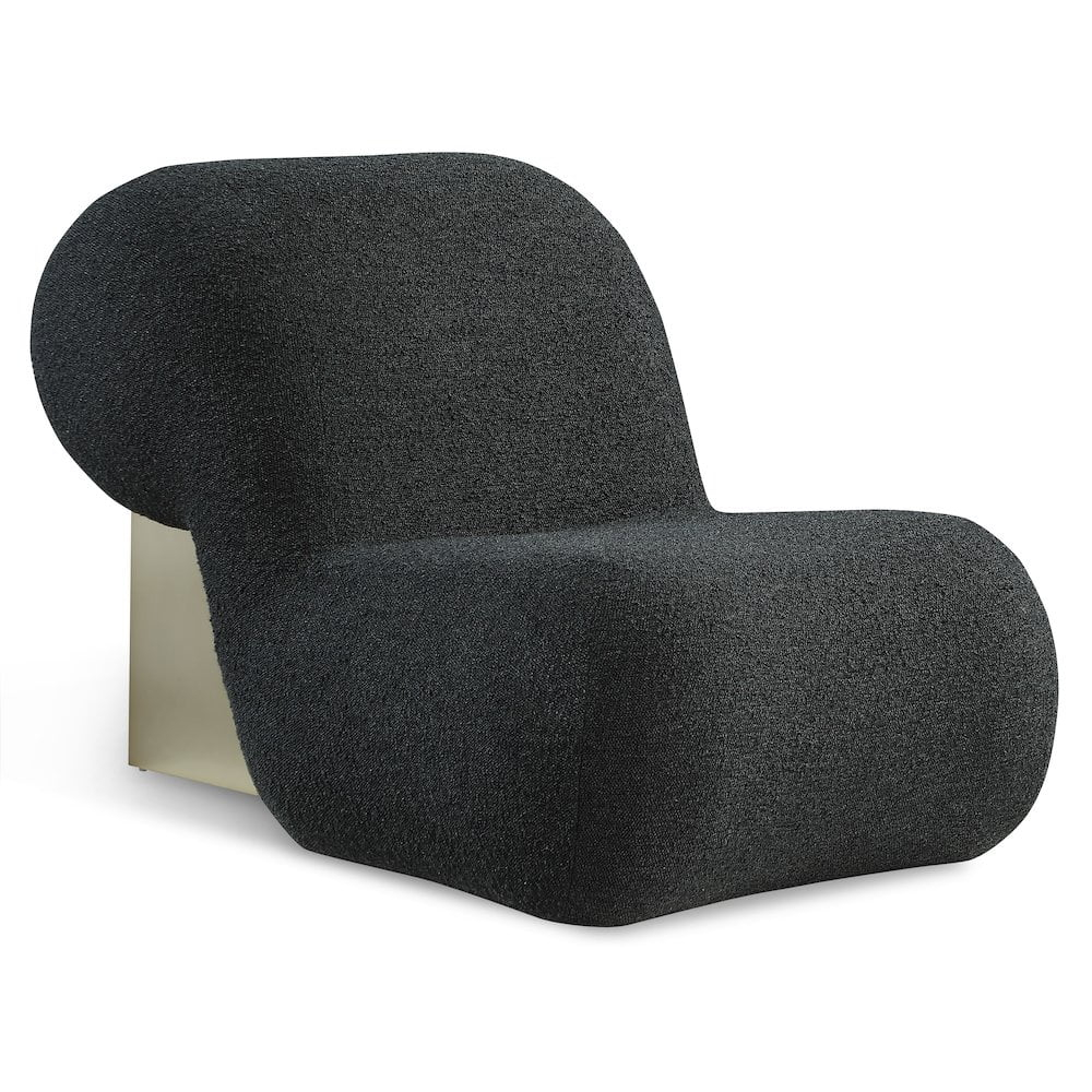 Meridian Furniture Quadra Black Boucle Fabric Accent Chair
