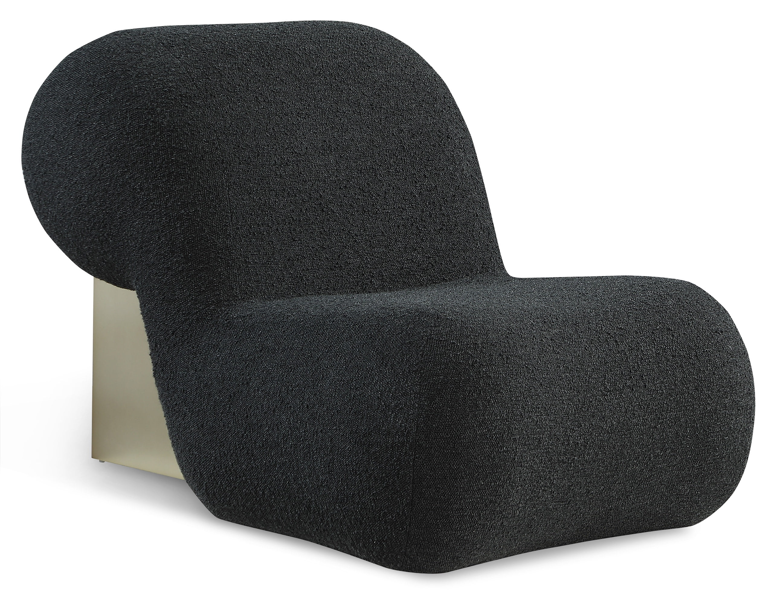 Meridian Furniture Quadra Black Boucle Fabric Accent Chair