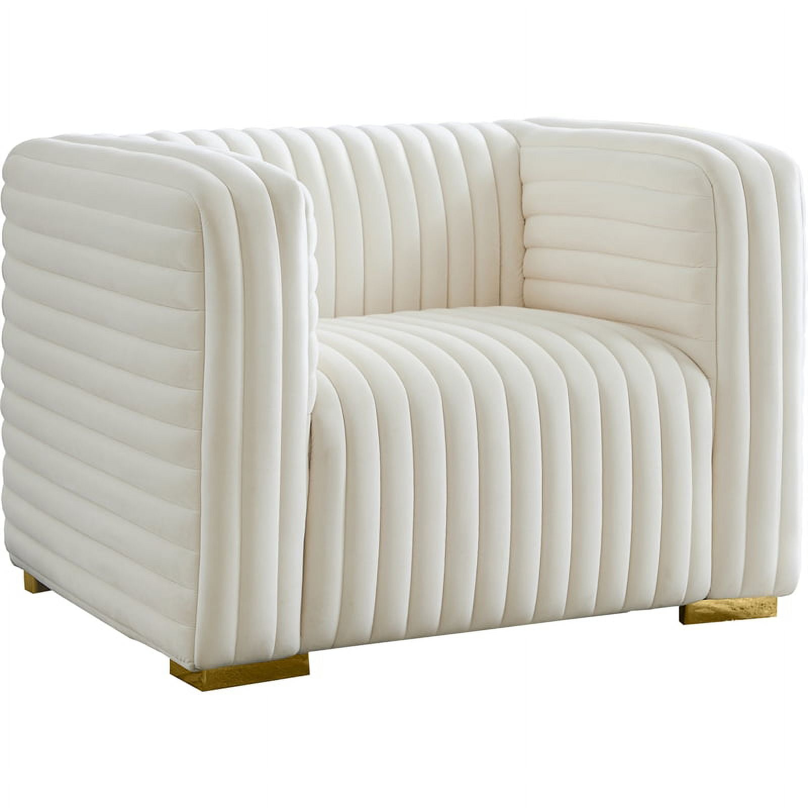 Meridian Furniture Ravish Cream Velvet Chair