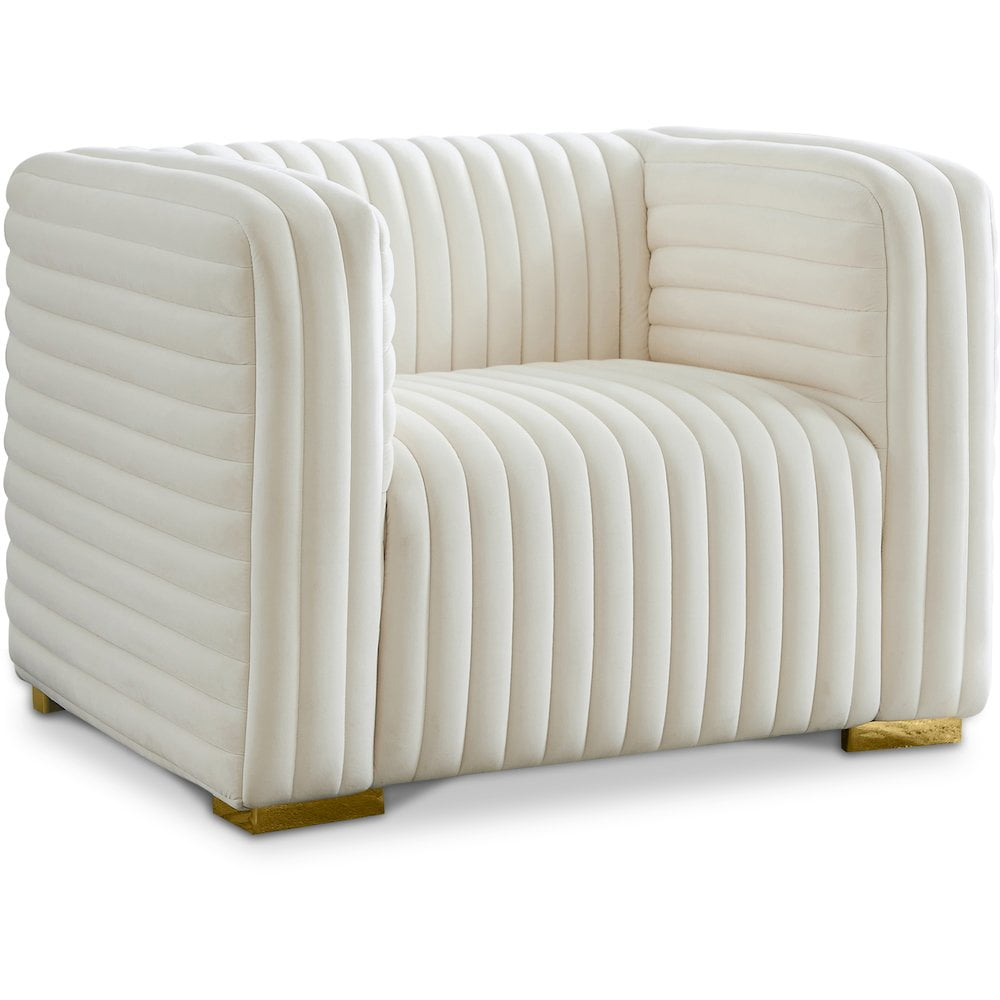 Meridian Furniture Ravish Cream Velvet Chair