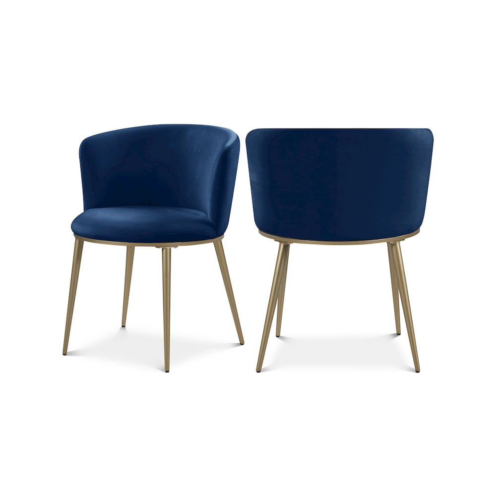 Meridian Furniture Skylar Navy Velvet Dining Chair (Set of 2)