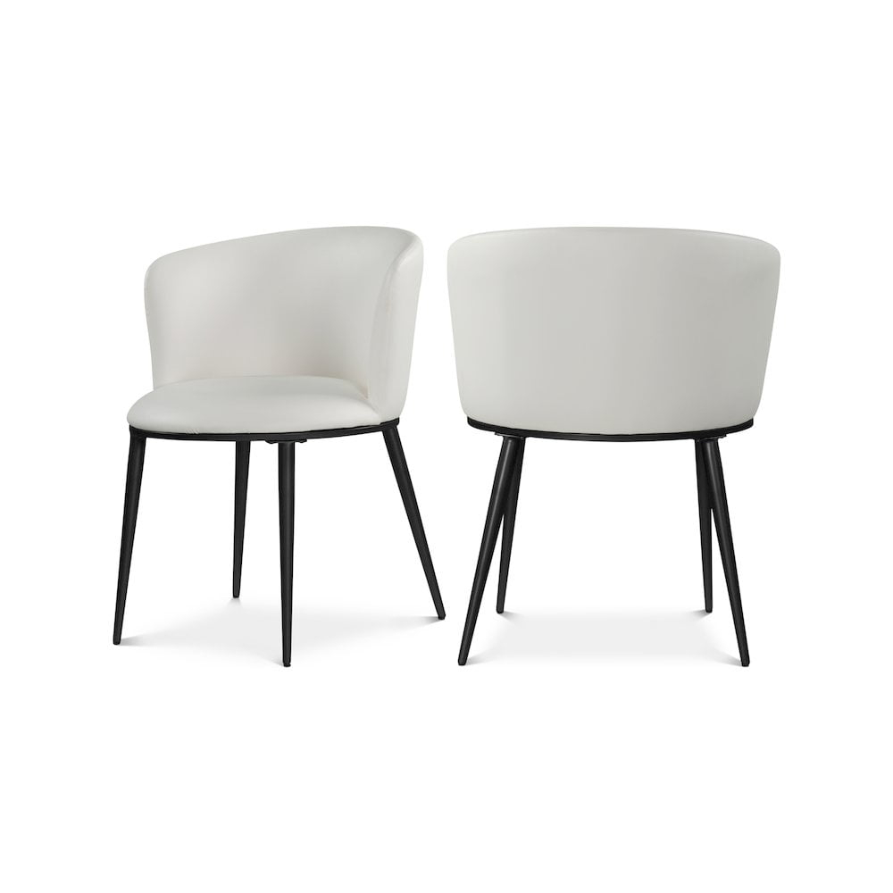 Meridian Furniture Skylar White Vegan Leather Dining Chair (Set of 2)