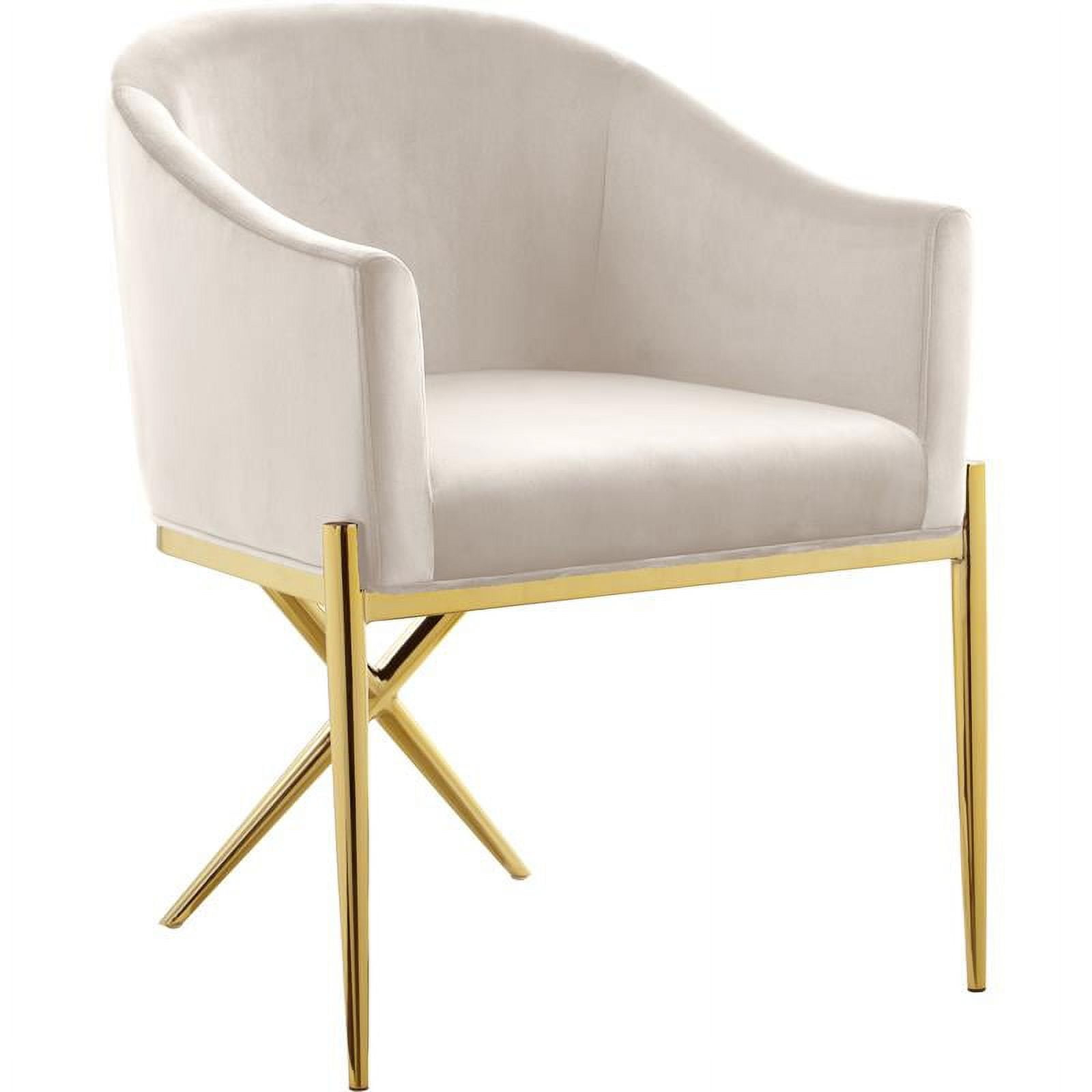 Meridian Furniture Xavier Cream Velvet Dining Chair