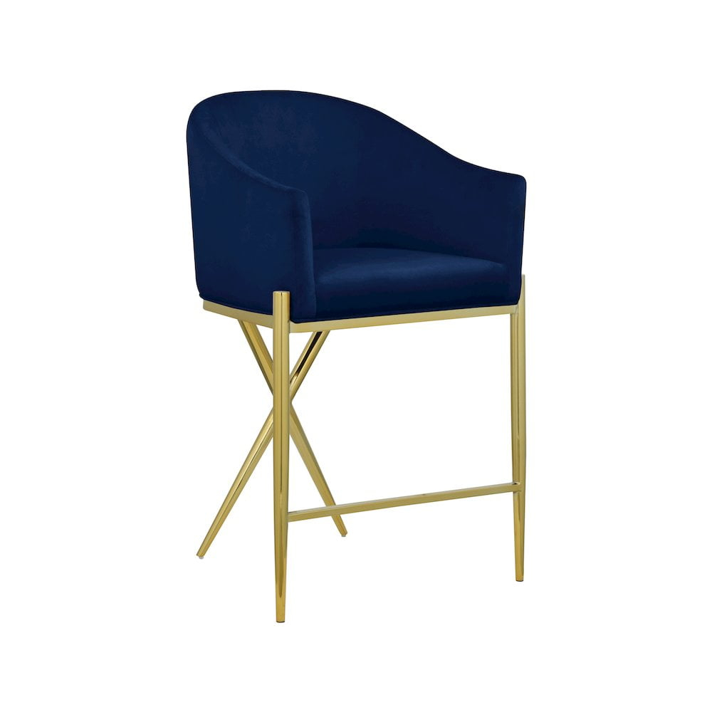Upholstered 27'' Counter Stool with Metal Frame
