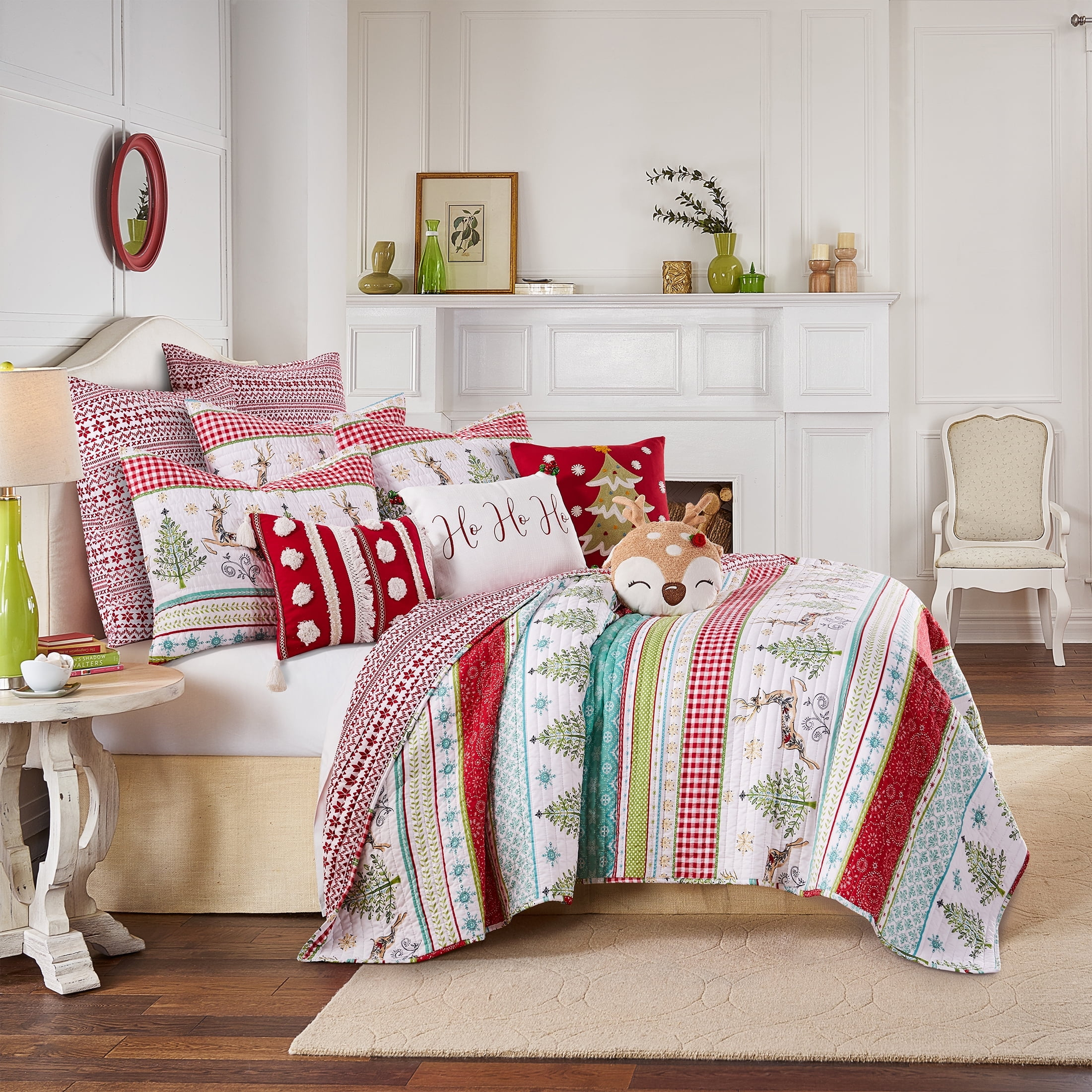 Levtex Home Merry & Bright Comet and Cupid Collection Microfiber Quilt, Twin