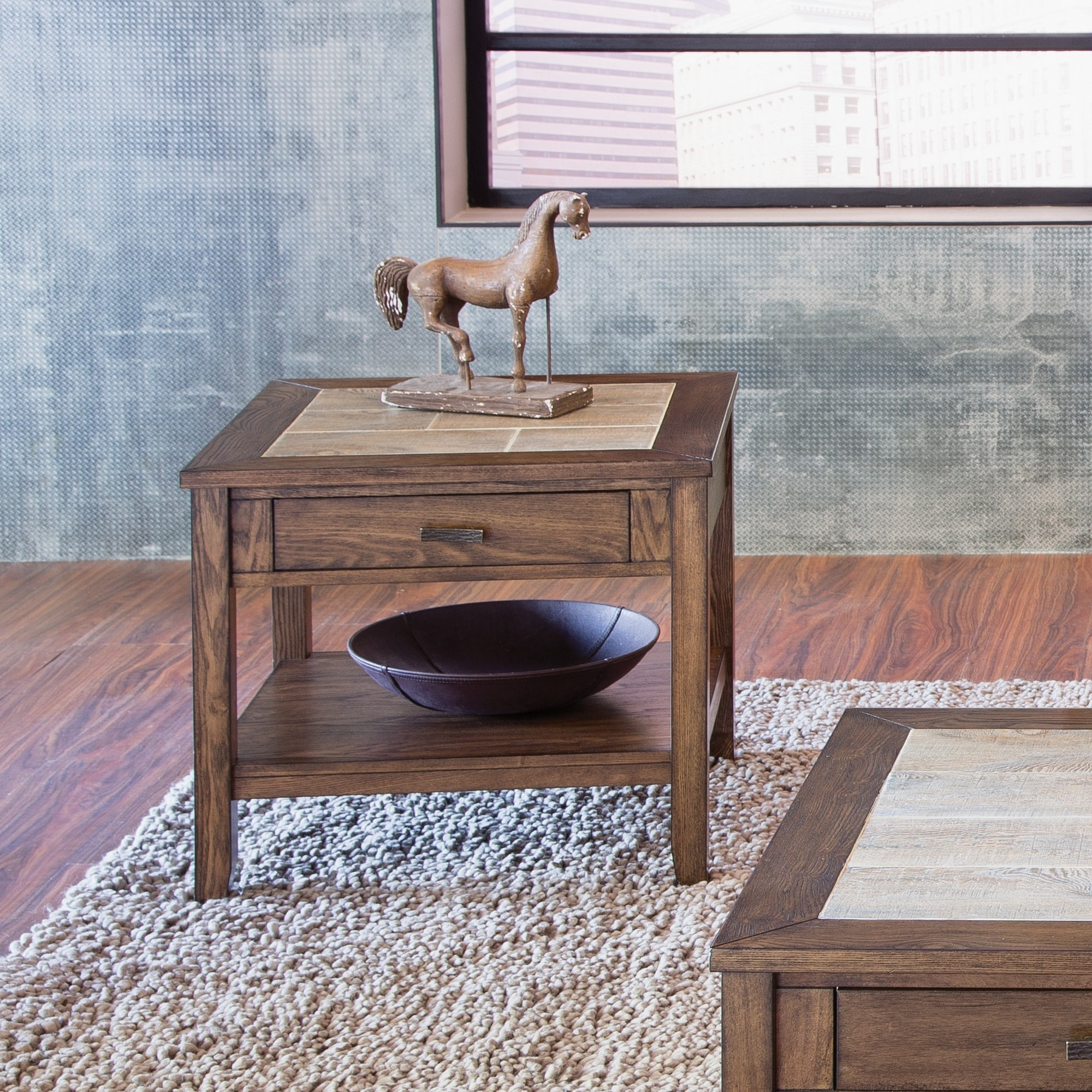 Mesa Valley Medium Brown End Table