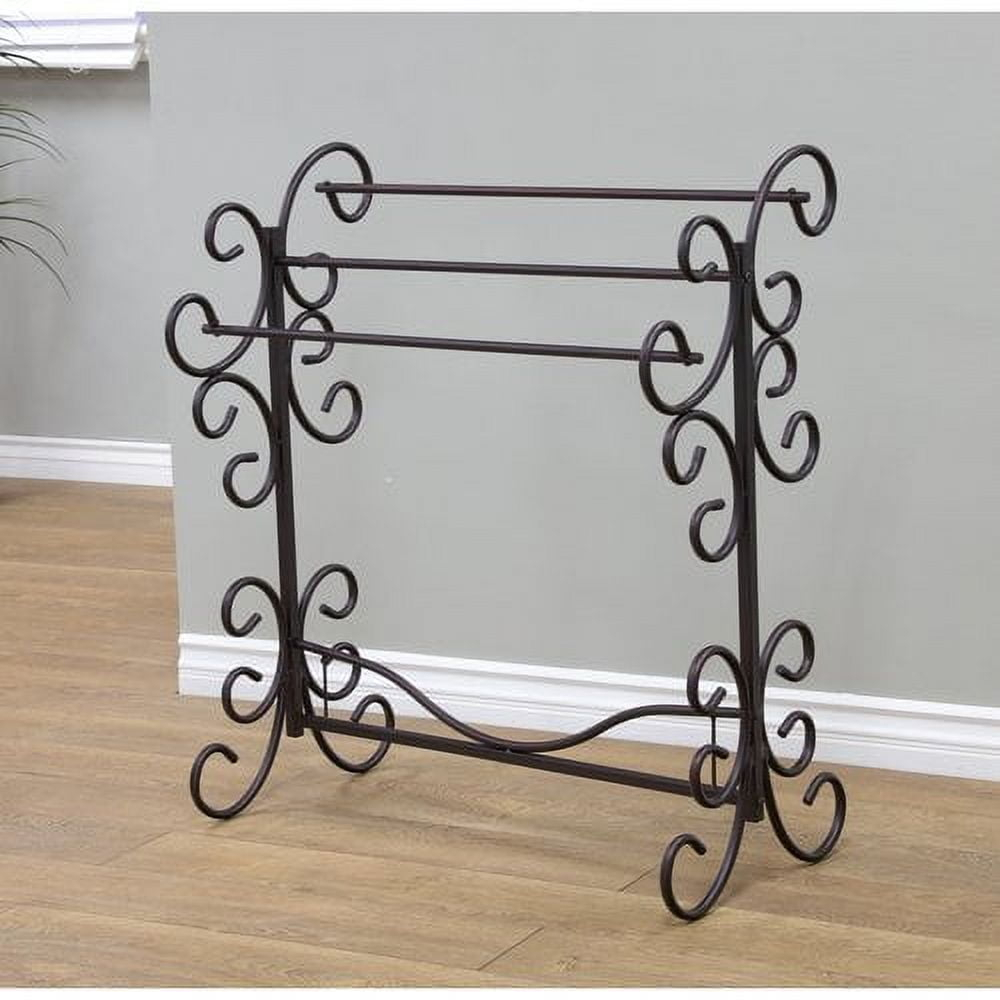 Metal Scroll Blanket Rack