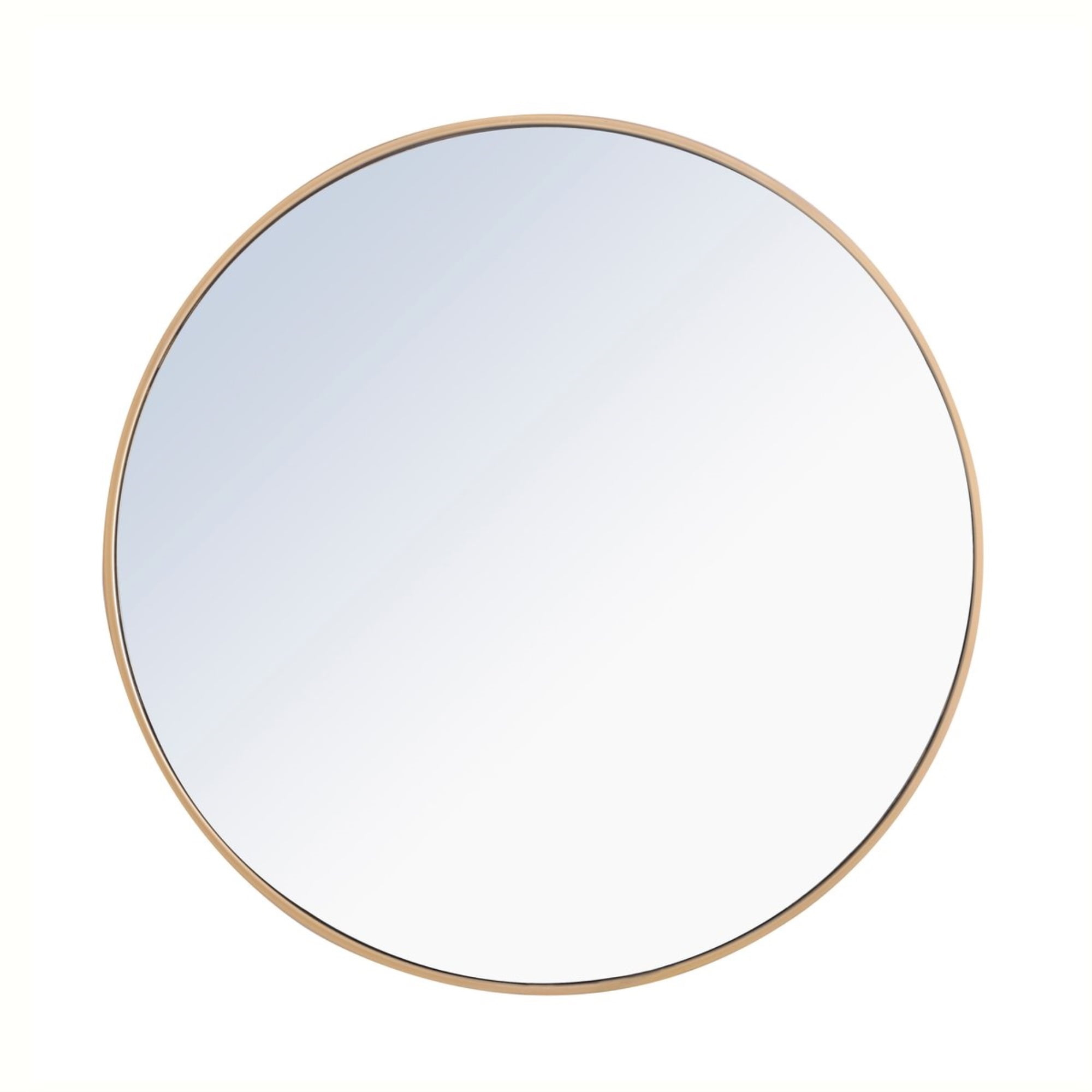 Elegant Lighting Metal frame Round Mirror 32 inch Brass finish
