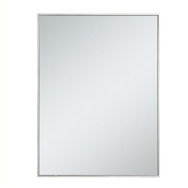 Metal frame rectangle mirror 30 inch in Sliver