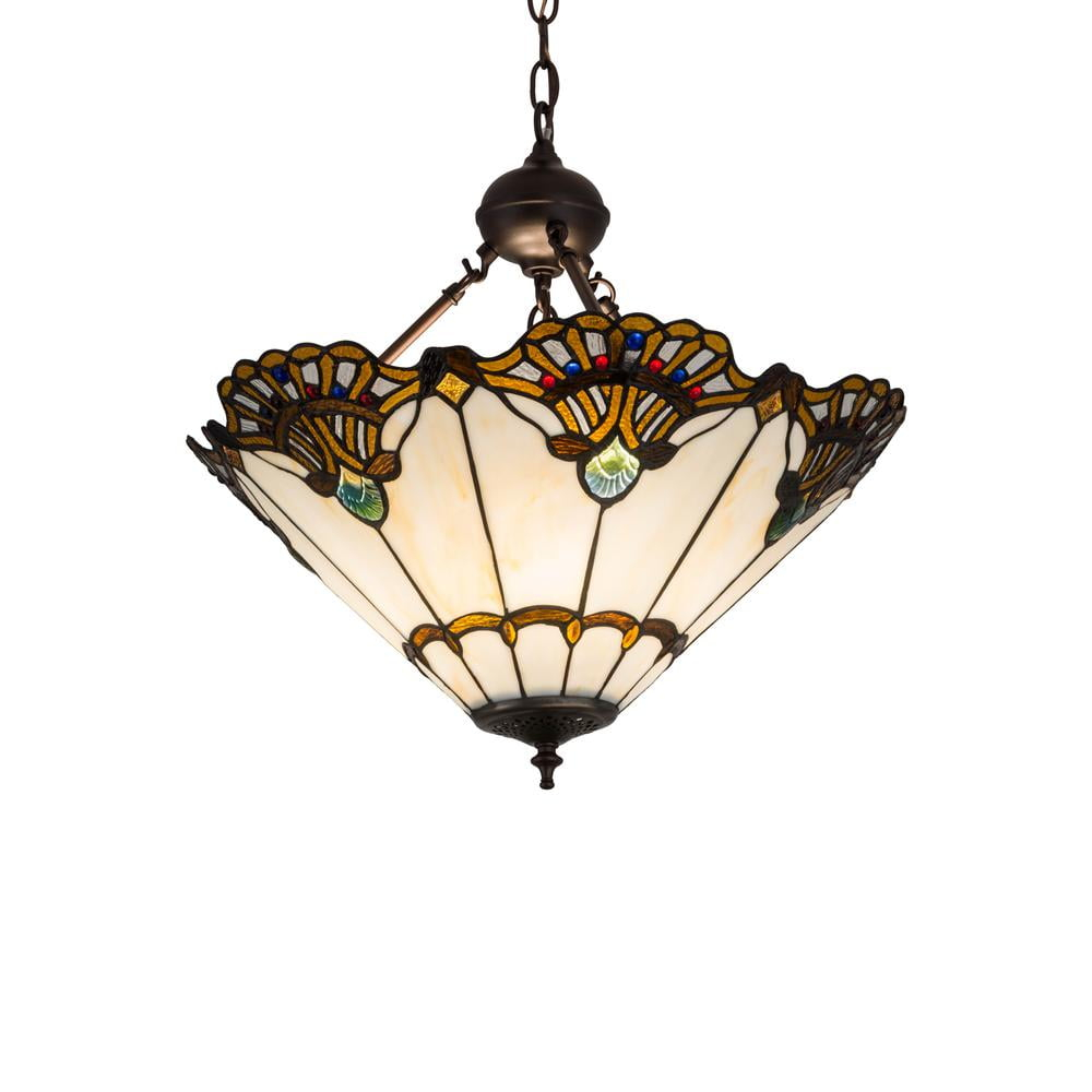 Meyda Lighting 20" Wide Shell with Jewels Inverted Pendant