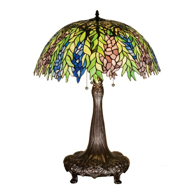Meyda Lighting 31"H Tiffany Honey Locust Table Lamp
