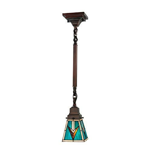 Meyda Lighting Meyda Tiffany & Stained Glass 1 - Light Mahogany Bronze Single Pendant