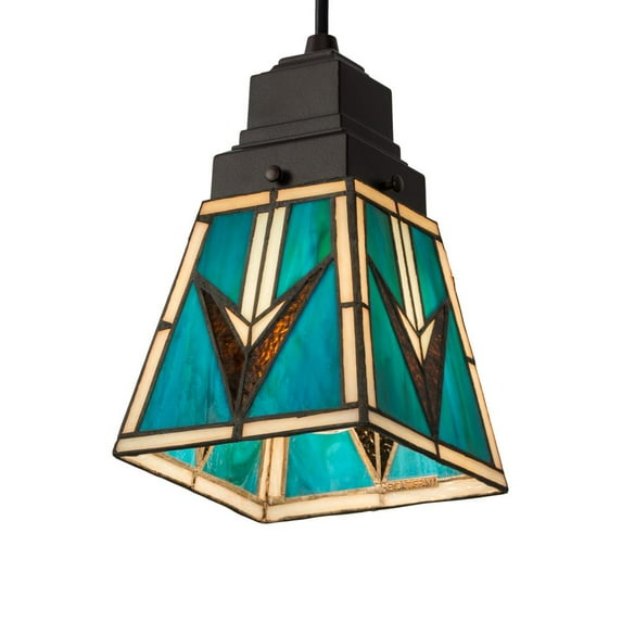 Meyda Lighting 5"Sq Valencia Mission Mini Pendant