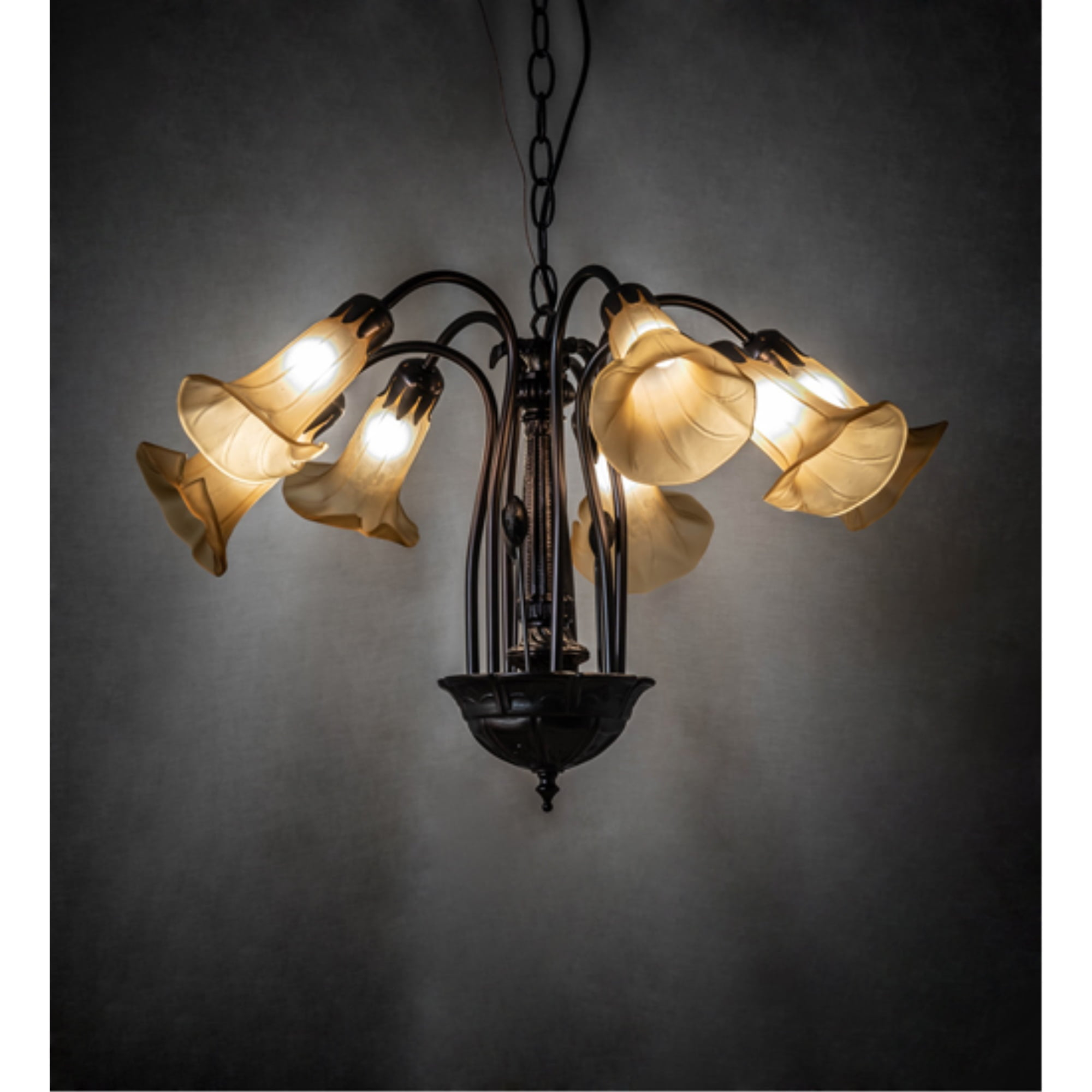 Meyda Tiffany 236538 Tiffany Pond Lily 7 Light 26" Wide Chandelier - MultiColor
