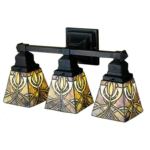Meyda Tiffany 31234 Glasgow Bungalow 3 Light 20" Wide Bathroom Vanity Light - Tiffany