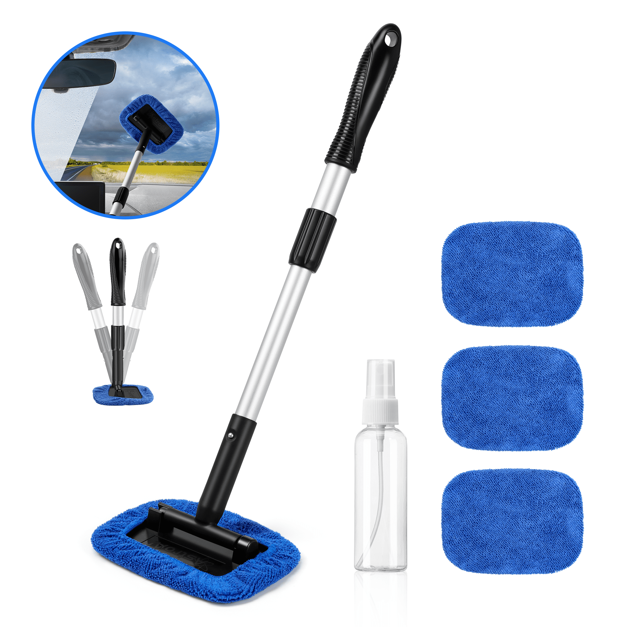 Microfiber Cleaning Cloths, Car Cleaning Supplies Microfiber Towels, Car Wash Kit, Automotive Cleaners Windshield Glass Cleaning Tool, Cleaner for Car Window, for Gifts