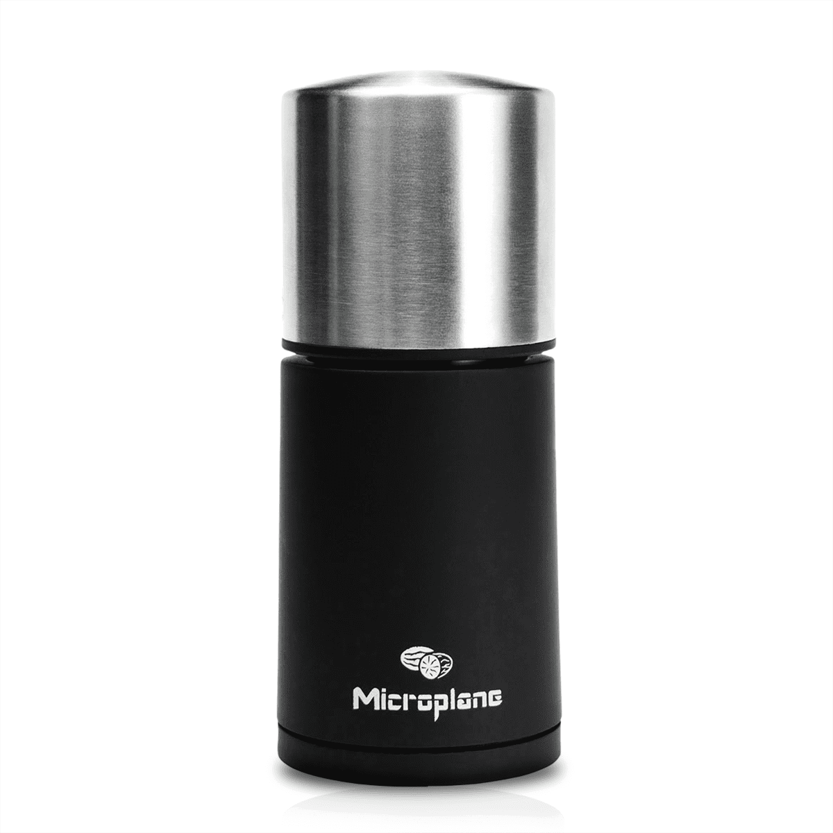 Microplane Stainless Steel Spice Mill - Effortless Grating & Aroma-Enhancing Design, Stainless Steel Blades, with Storage Compartment