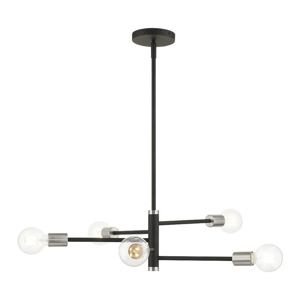 Livex Lighting Bannister 5 - Light Chandelier in  Black