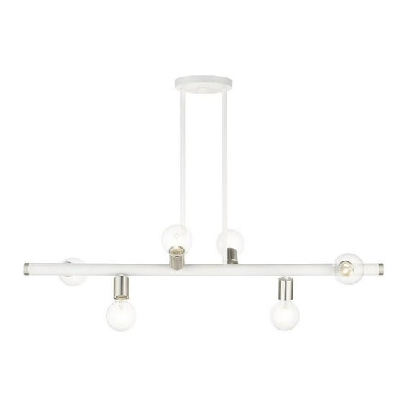 Livex Lighting - Bannister - 6 Light Linear Chandelier in Mid Century Modern